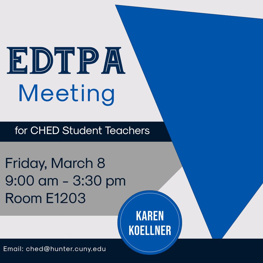 EDTPA Flier with details of events.