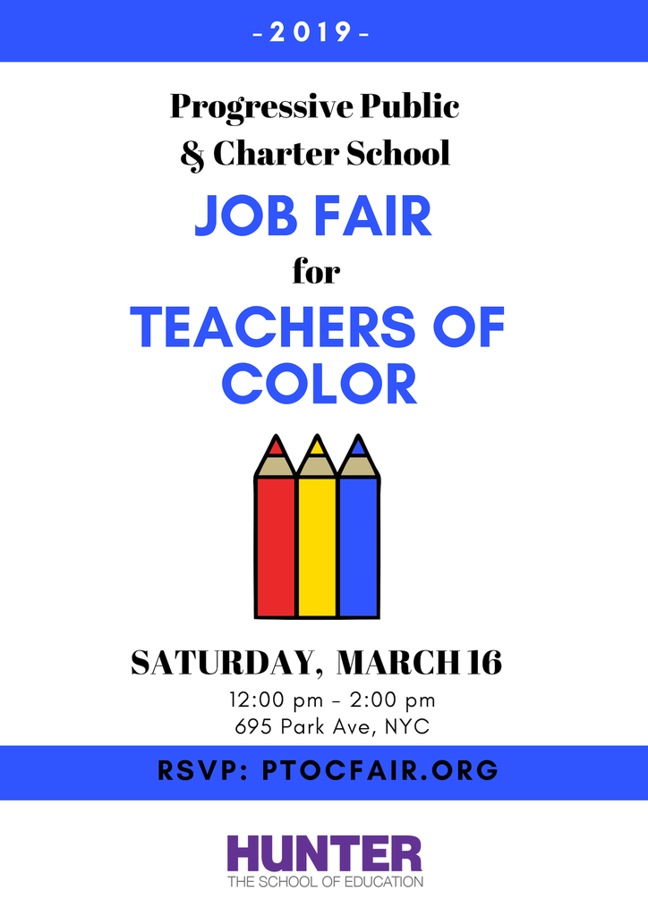 Flyer for the Job Fair for Teachers of Color