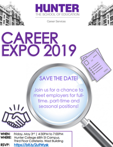 This is a flyer for the 2019 Career Expo.