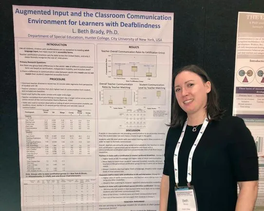 Beth Brady Sharing Dissertation Study at the Deafblind International (DbI) Conference in Australia.