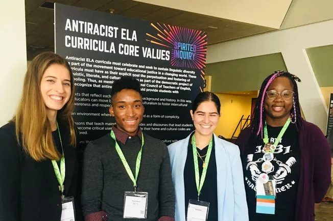 Students at the Annual Convention of the National Council of Teachers of English in Baltimore.