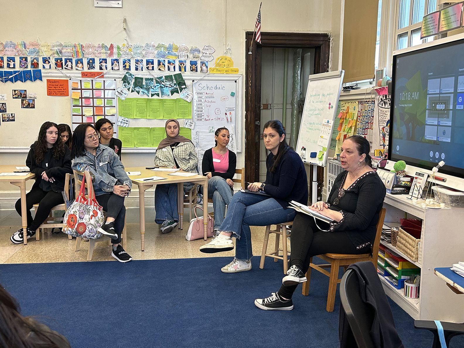 The Early Childhood Program student teachers visit PS 290 in Manhattan, where they participated in a literacy workshop and interactive learning experience.